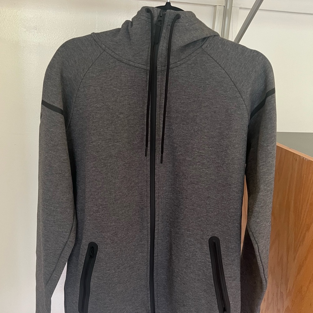 Peak Velocity Men's Metro Fleece Full-Zip Athletic-Fit Varsity Hoodie